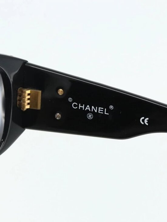 CHANEL Sunglasses plastic Black CC Auth YKZ400 main image 8